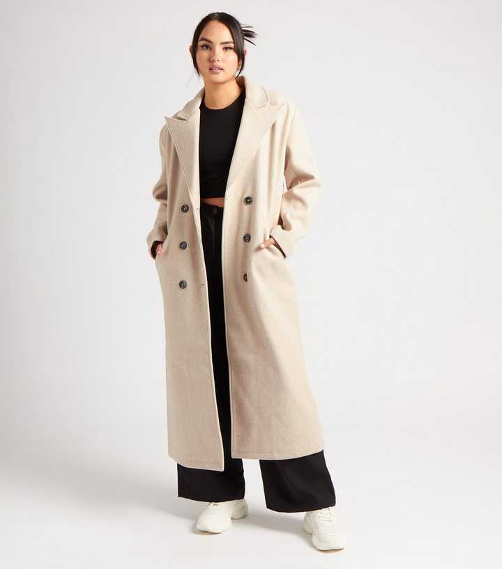 Urban Bliss Cream Maxi Formal Coat New Look