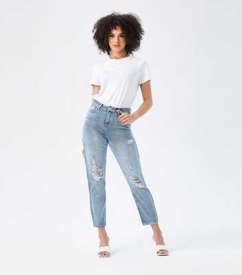 Urban Bliss Blue Ripped Mom Jeans