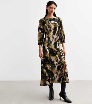 Cutie London Green Printed Midi Dress