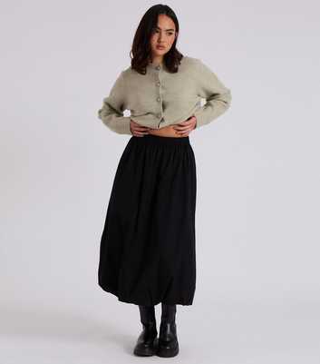 Urban Bliss Black Bubble Hem Midi Skirt