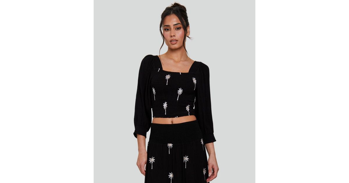 Palm Dreams Top Black