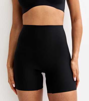 Black Bonded Smooth High Waist Medium Control Shaping Shorts