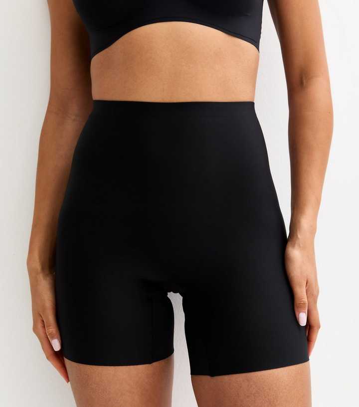 Black Bonded Smooth High Waist Medium Control Shaping Shorts