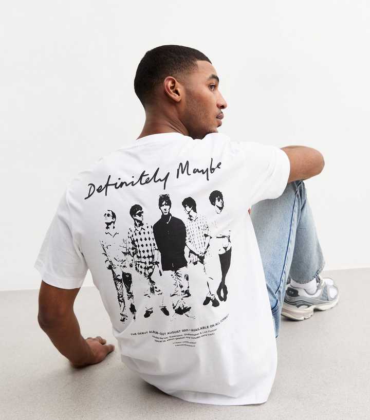 Only Sons Unisex White Oasis Definitely Maybe Album Artwork