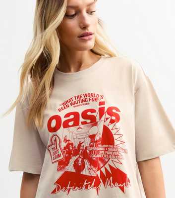 Only & Sons Unisex Off White Oasis Print T-Shirt