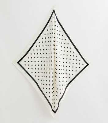 White Polka Dot Scarf