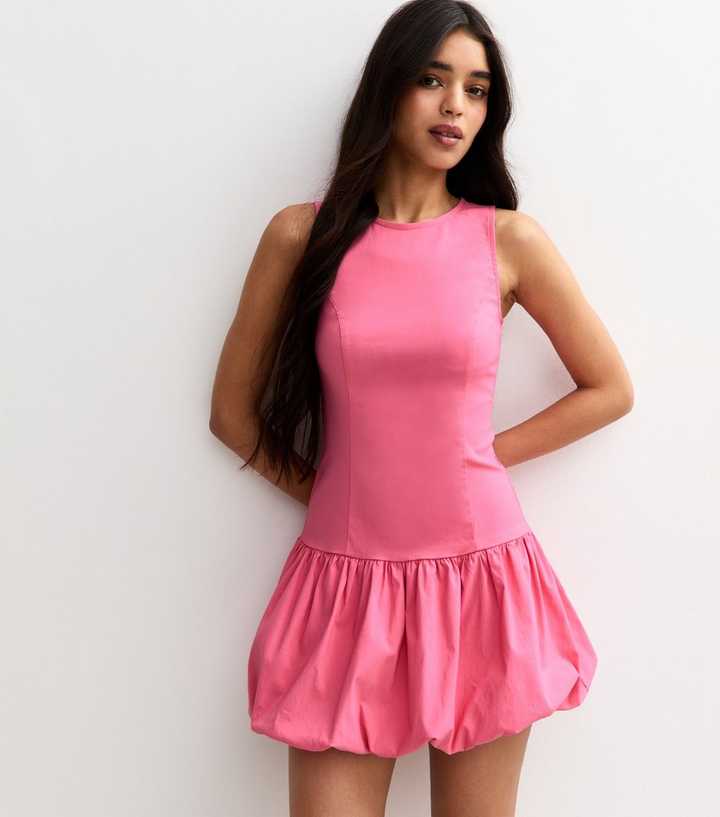 Pink Sleeveless Puffball Micro Mini Dress | New Look