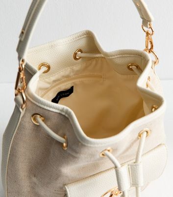 ショルダーバッグ・ポシェット JILLSTUART [New Paper] Ivory Canvas Bucket Bag M パフィーポシェット（ショルダーバッグ）｜JILL by JILL STUART