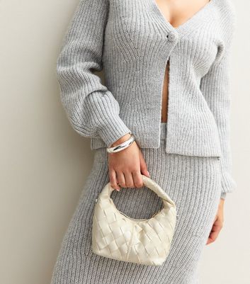 Off White Faux Leather Woven Crossbody Bag | New Look