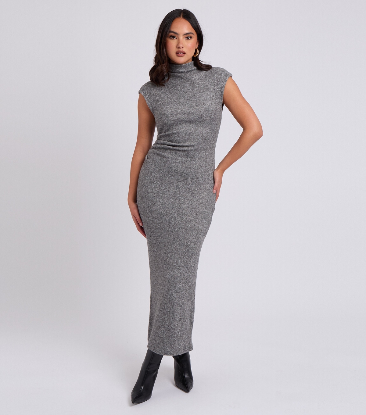 Urban Bliss Women's Grey Ruched Maxi Dress New Look Medium