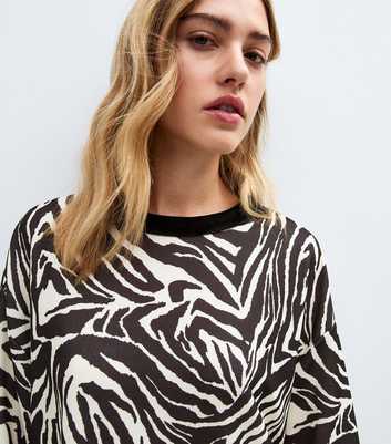 Gini London Black Zebra Print Oversized Top