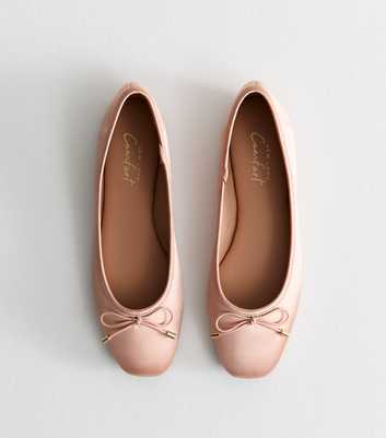 Pink Satin Ballet Flats