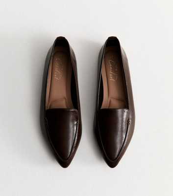 Brown Faux Leather Loafers