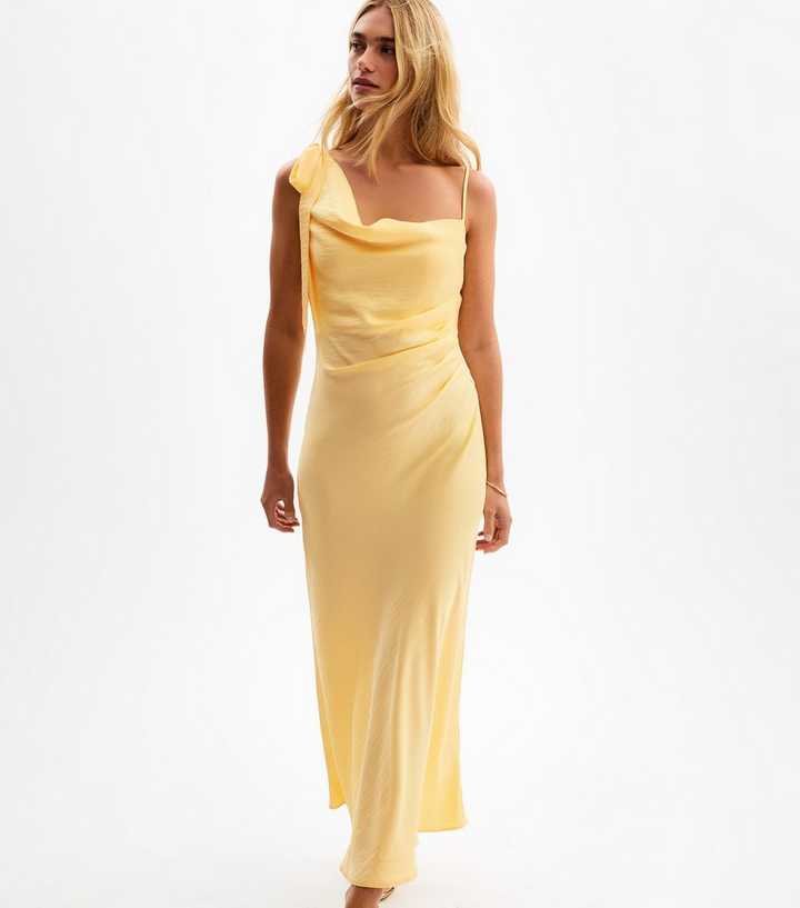 Yellow One Shoulder Midi Dress | New Look