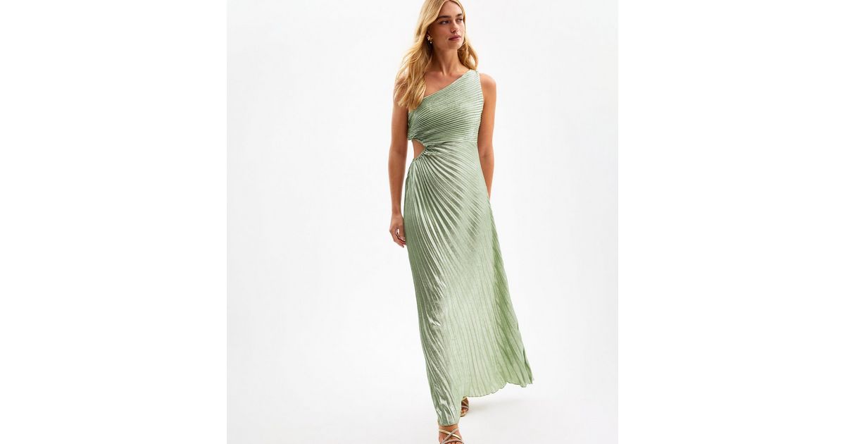 green maxi pleated dress Camila Coelho Green Faux Leather Tie Side Mini Dress UK S main image 1