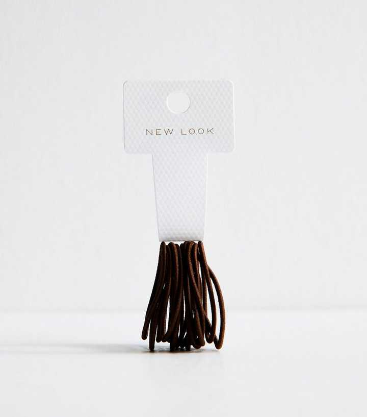 Brown Pack of 15 Skinny Hair Bands