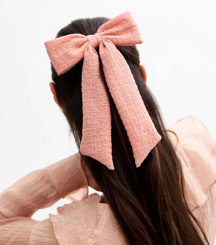 Pink Bow Appliqued Hair Band