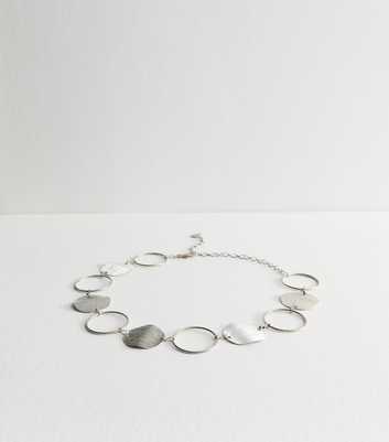 Silver Tone Large Circle Belt
