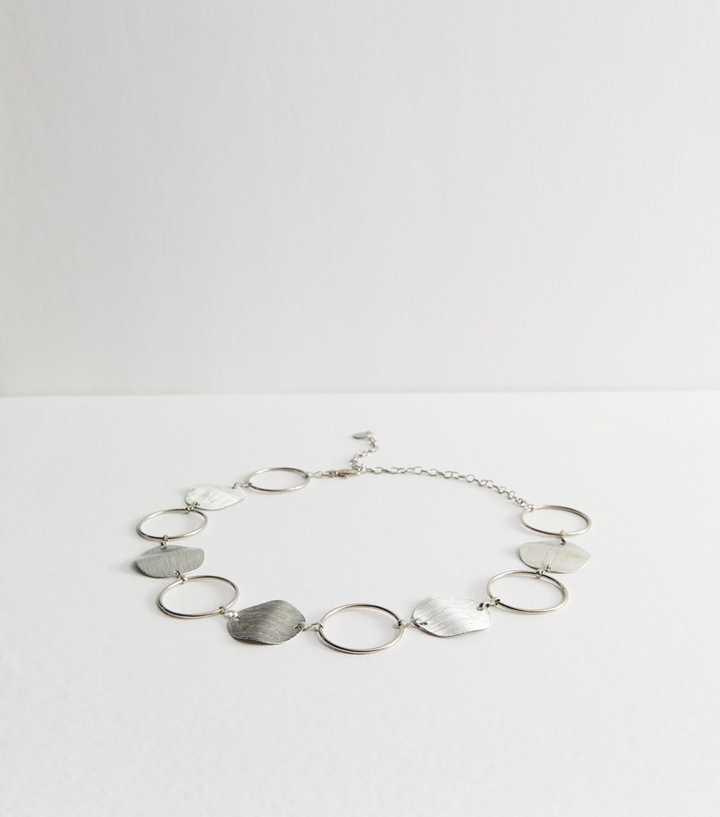 Silver Tone Large Circle Belt