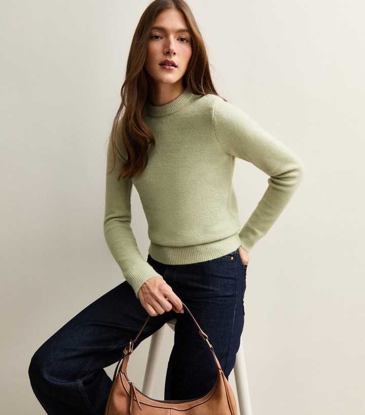 Light Green Crew Neck Jumper