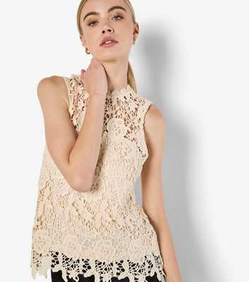 Apricot Cream Lace Top