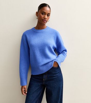 Blue Cable Knit New Look Blue Jumper Polo Blue Mens Cable Knit