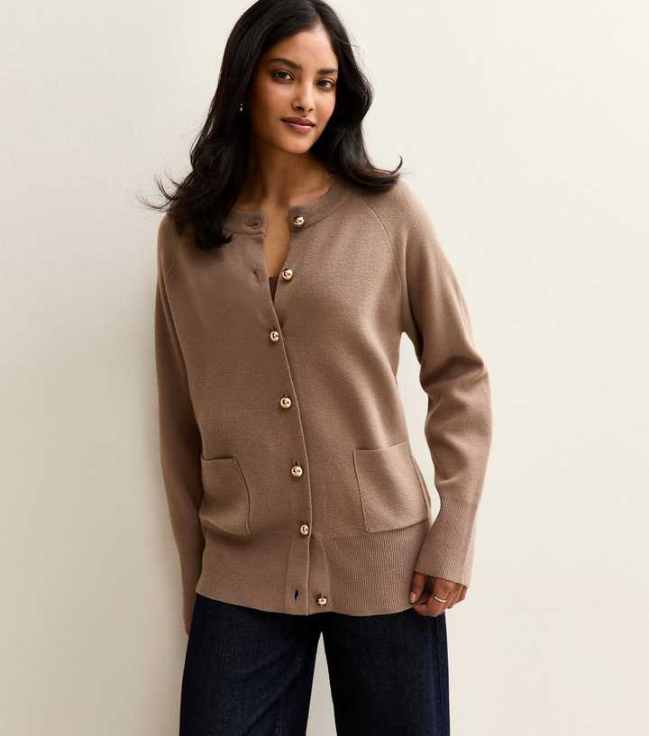 Mink Longline Crew Neck Cardigan