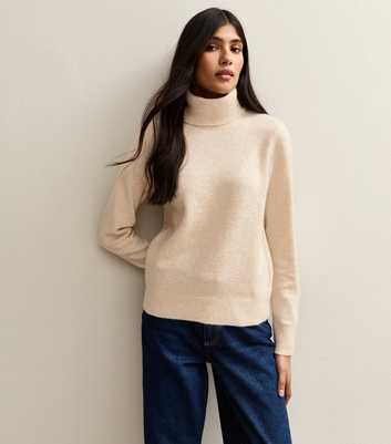 Oatmeal Roll Neck Jumper