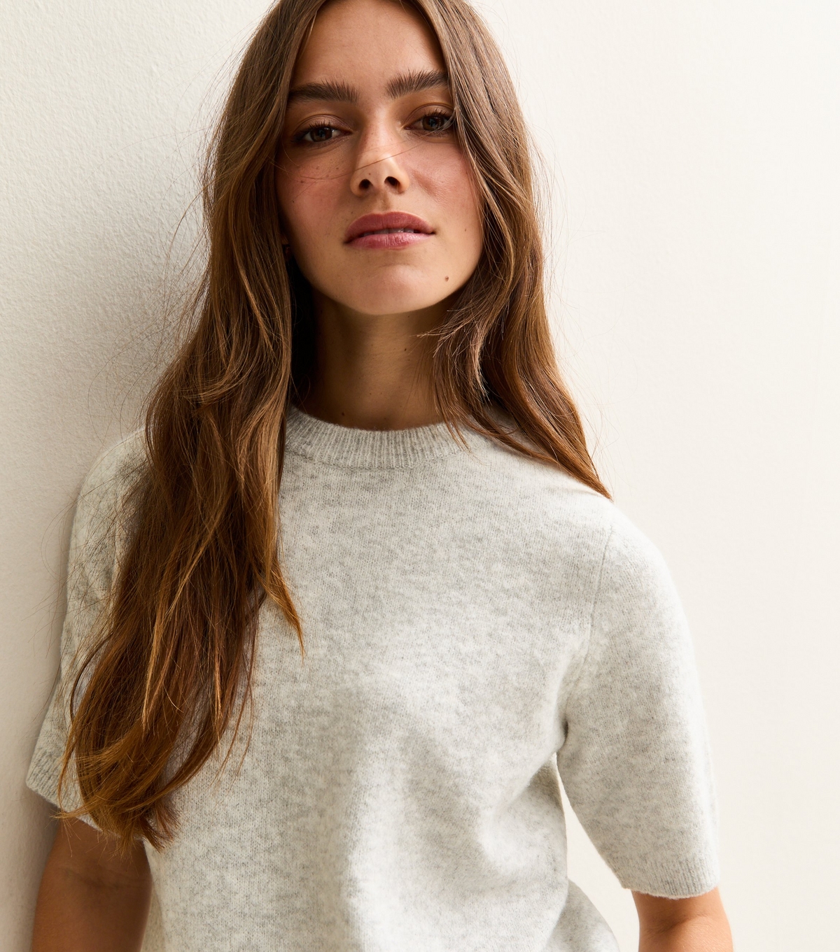 Women's Petite Light Grey Short Sleeve Top New Look