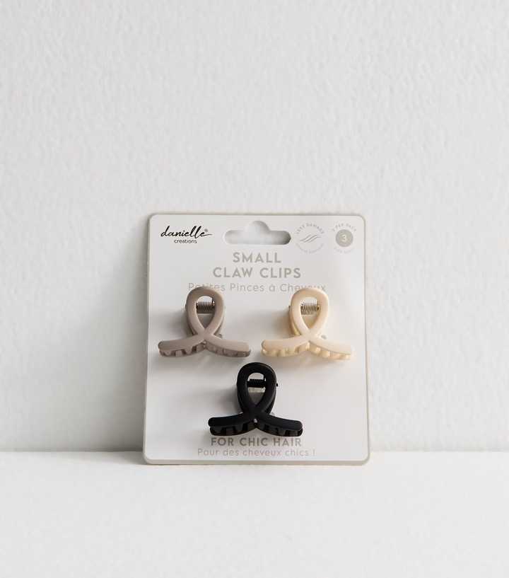 Danielle Creations Mink Pack Of 3 Mini Claw Clips