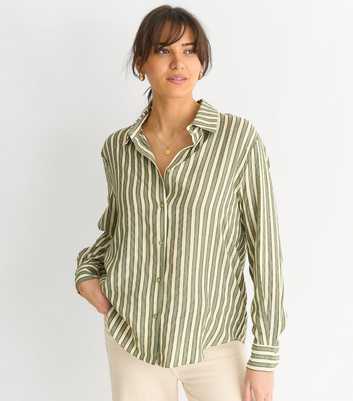 Gini London Green Striped Shirt