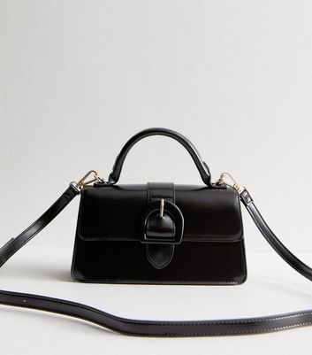 Black Faux Leather Crossbody Bag | New Look