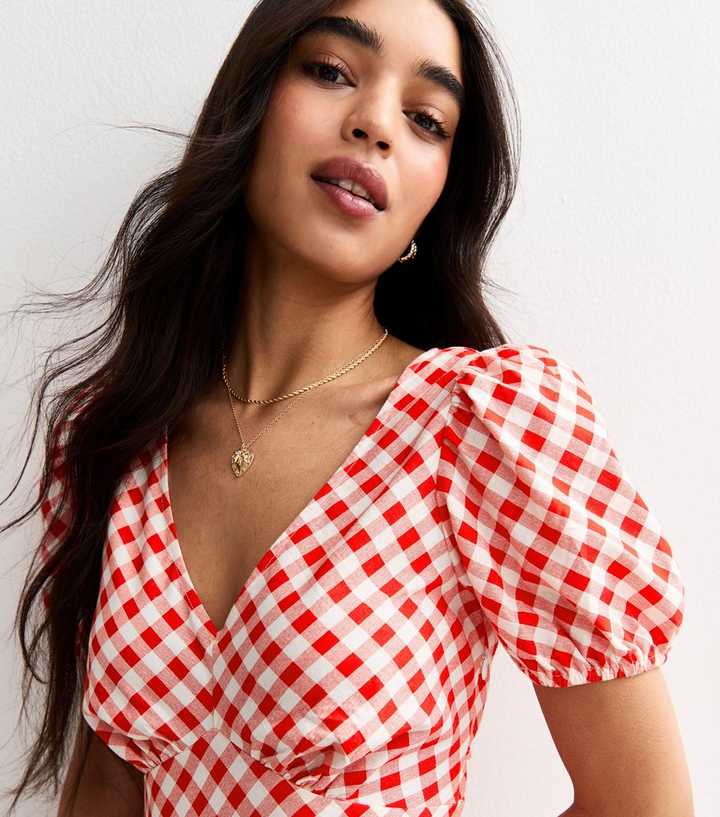 strapless open back dress Mew Mews Taron Strapless Heart Leather Mini Dress in Red main image 0