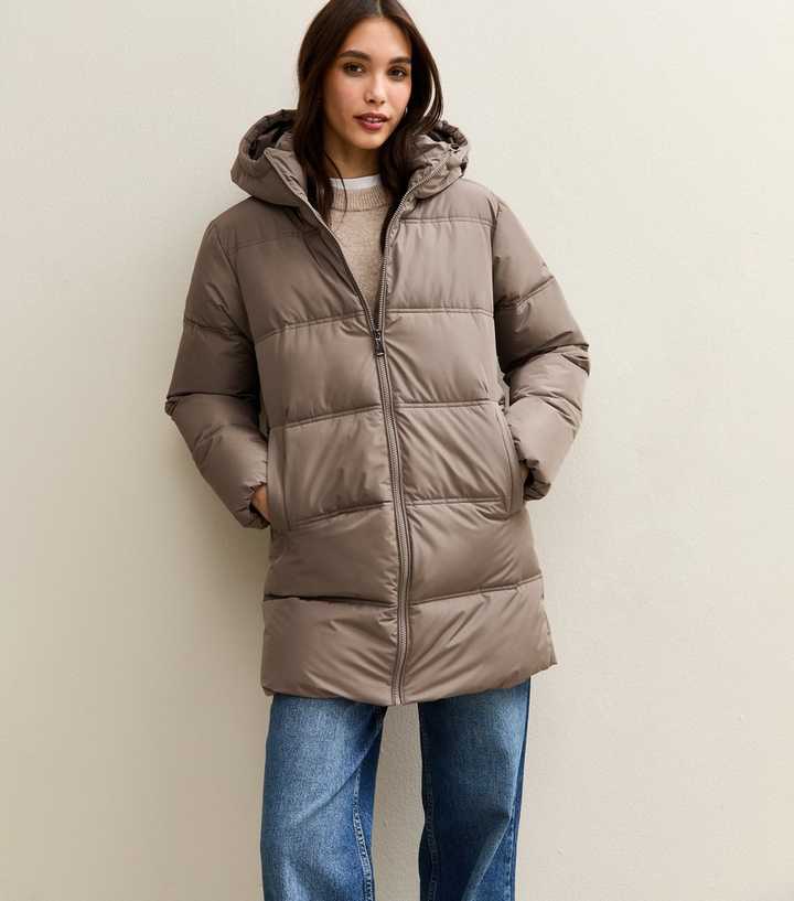 Mink Midi Length Puffer Jacket