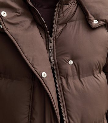 Brown Longline Padded Puffer Coat | New Look