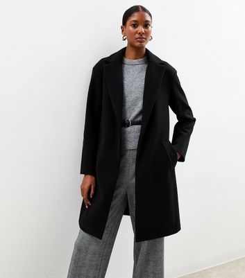 Black Unlined Tailored Coat New Look