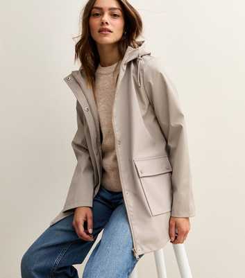 Petite Mink Hooded Rain Anorak