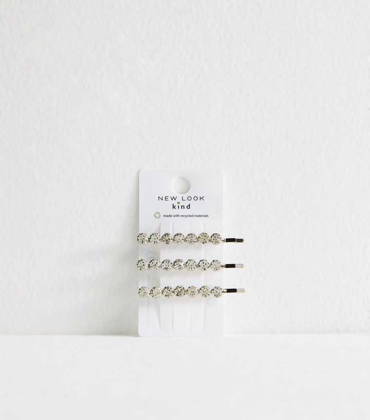 Pack of 3 Diamante Embellished Hair Slides