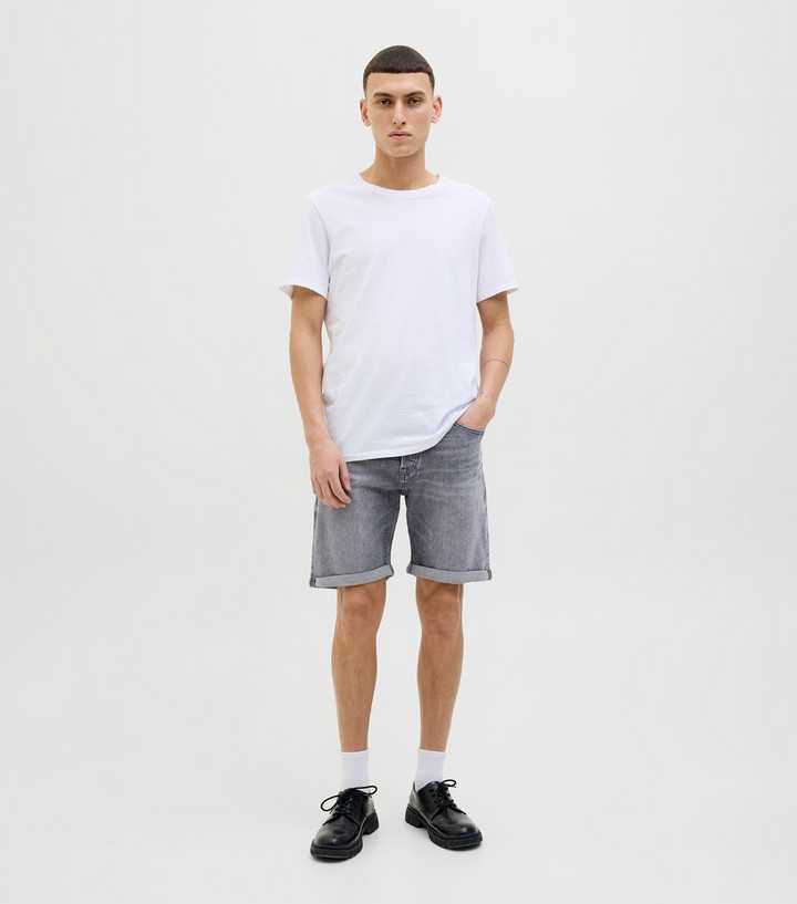 Jack & Jones Grey Denim Shorts