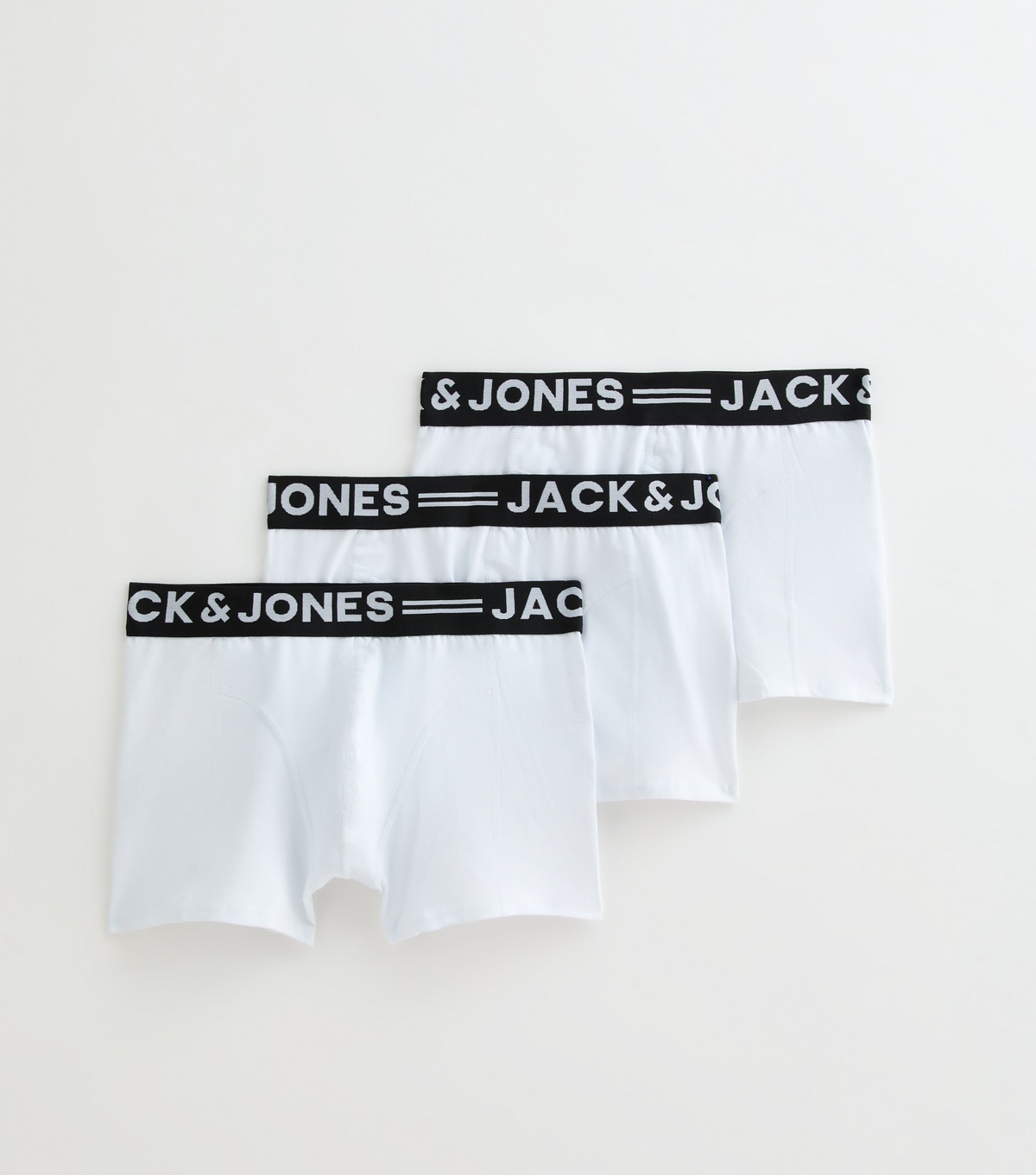 Men's White Pack Of 3 Jersey Boxers Jack & Jones New Look