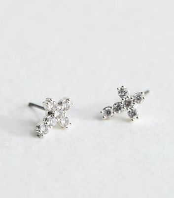 Cross Pierced【Casual】（Silver） Men'S Sterling Silver Cross Cross Pendant (29Mm) With 24