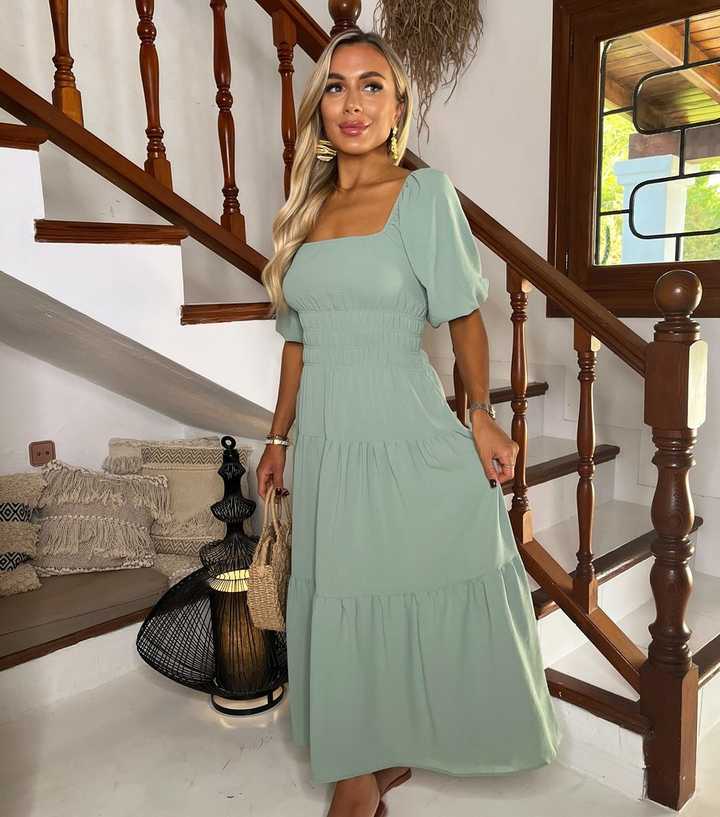 ax paris dress green bodycon mesh dress Green Printed Mesh Long Sleeve Bodycon Midi Dress  AX  Paris US