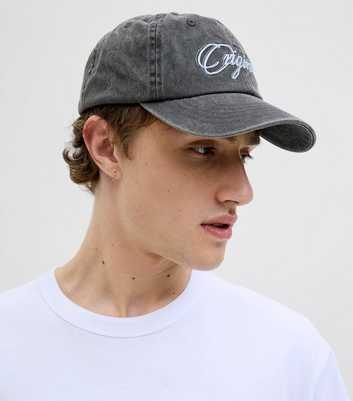 Jack & Jones Black Logo Originals Embroidered Cap