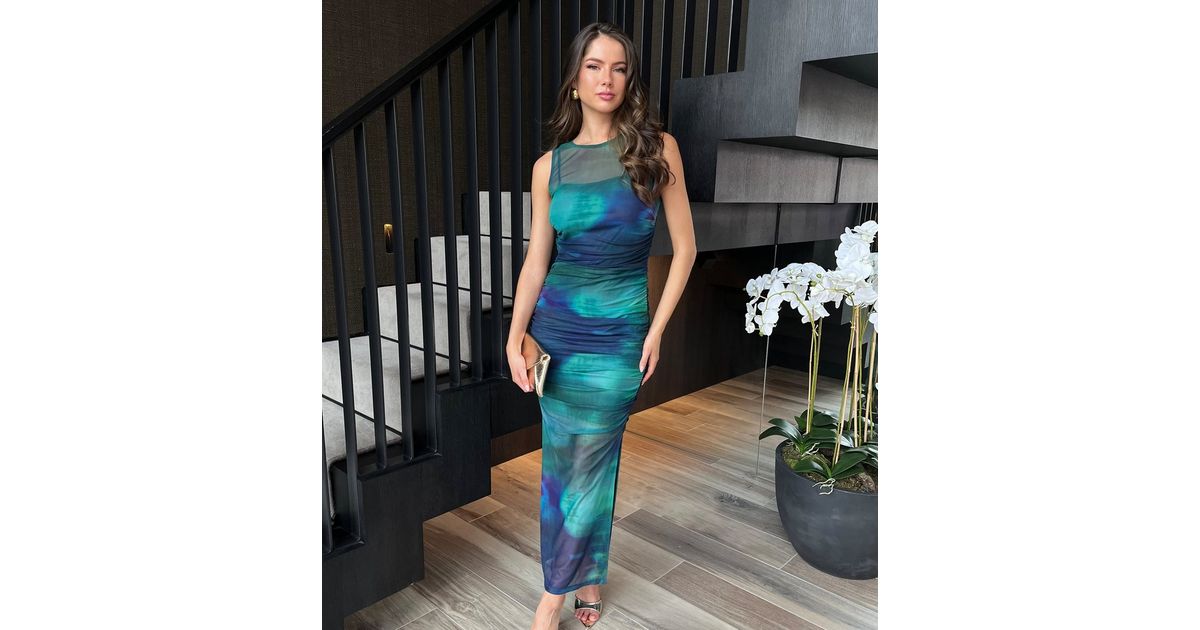 AX Paris Green Tie Dye Print Bodycon Midi Dress | New Look AX Paris Green Tie Dye Print Bodycon Midi Dress | New Look