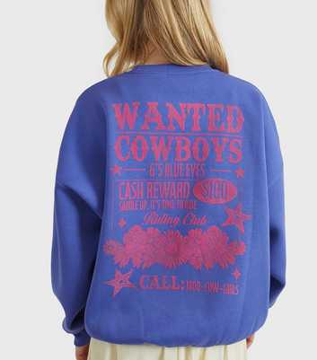 Skinnydip Blue Wanted Cowboys Sweatshirt