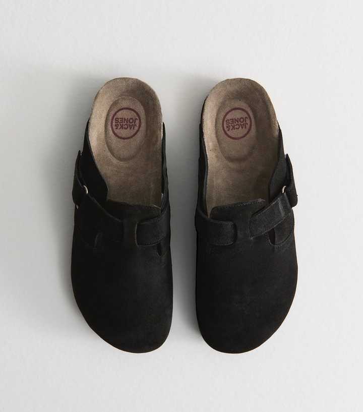 Jack & Jones Black Faux Suede Mules