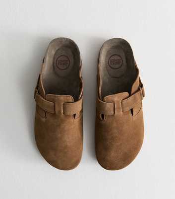 Jack & Jones Brown Faux Suede Mules
