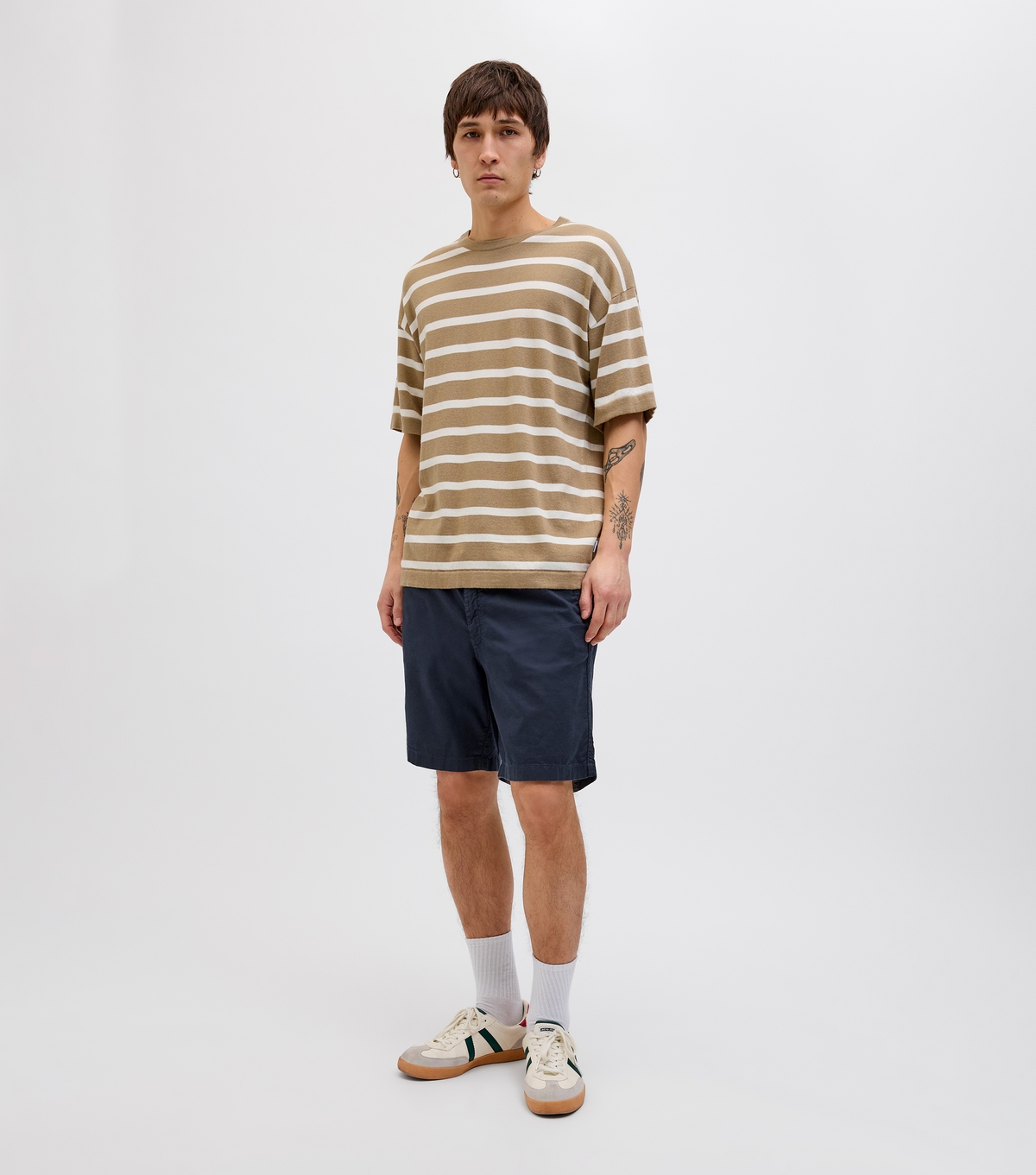 Men's Navy Logo Label Shorts Jack & Jones New Look