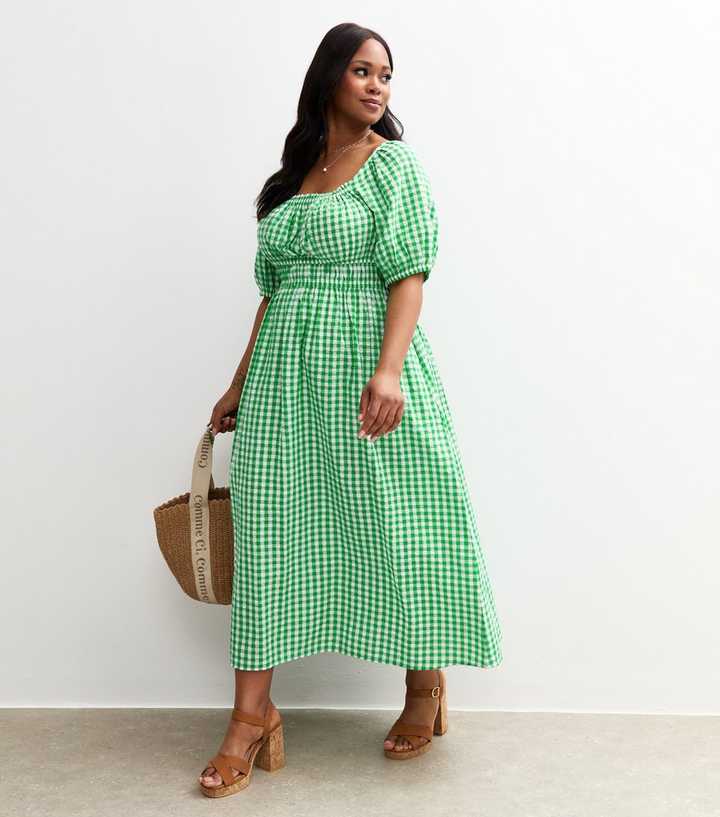 slim fit dress slacks Olive Gingham Smocked Maternity Midi Dress  PinkBlush