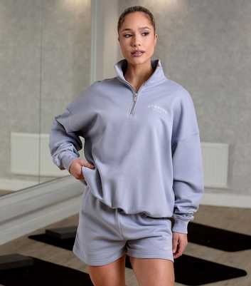 Gym King Blue Compose Quater Zip Sweatshirt